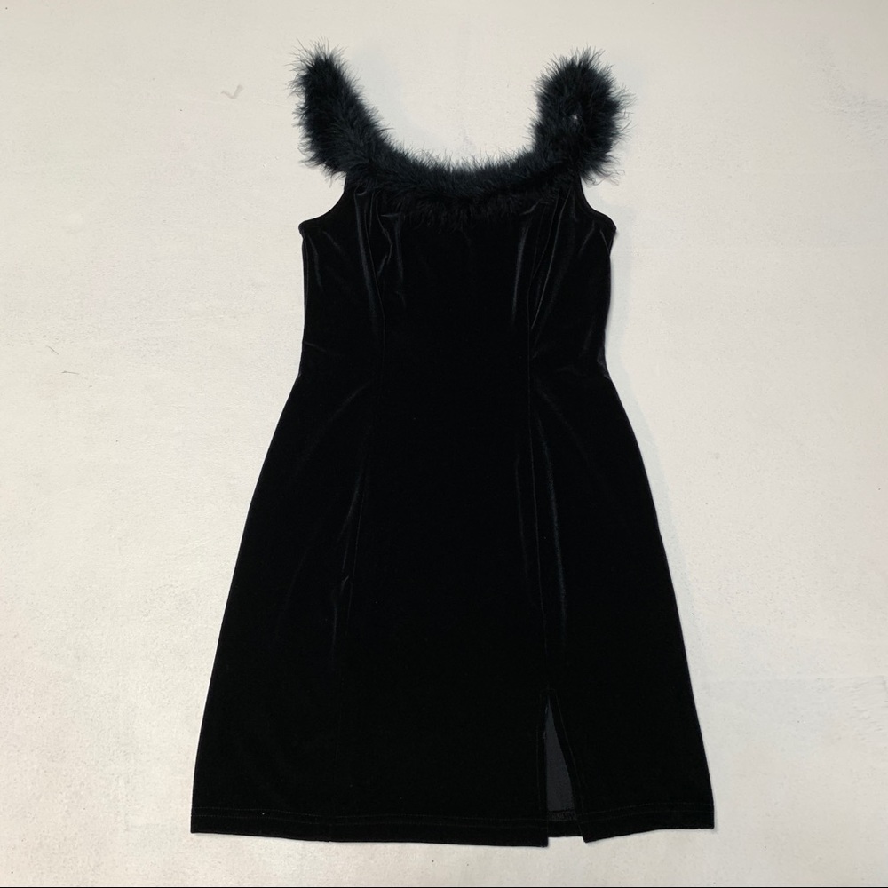 Vintage Black Velvet Dress